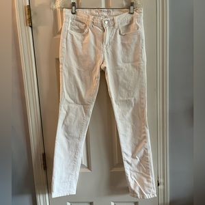 J Brand, white, skinny leg jeans